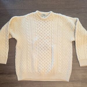 Carraig Donn Ireland wool cream Sweater XL